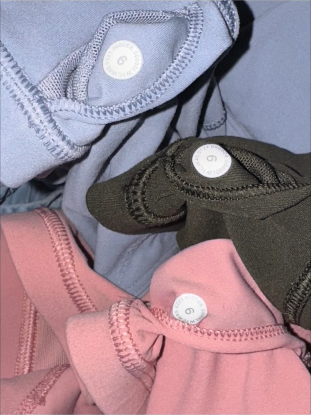 3-Pack Lululemon Align Tanks (2021):  Olive, Blush Pink, Light Blue